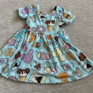 Disney Park Style Ice Cream and Treats Patterned Dress